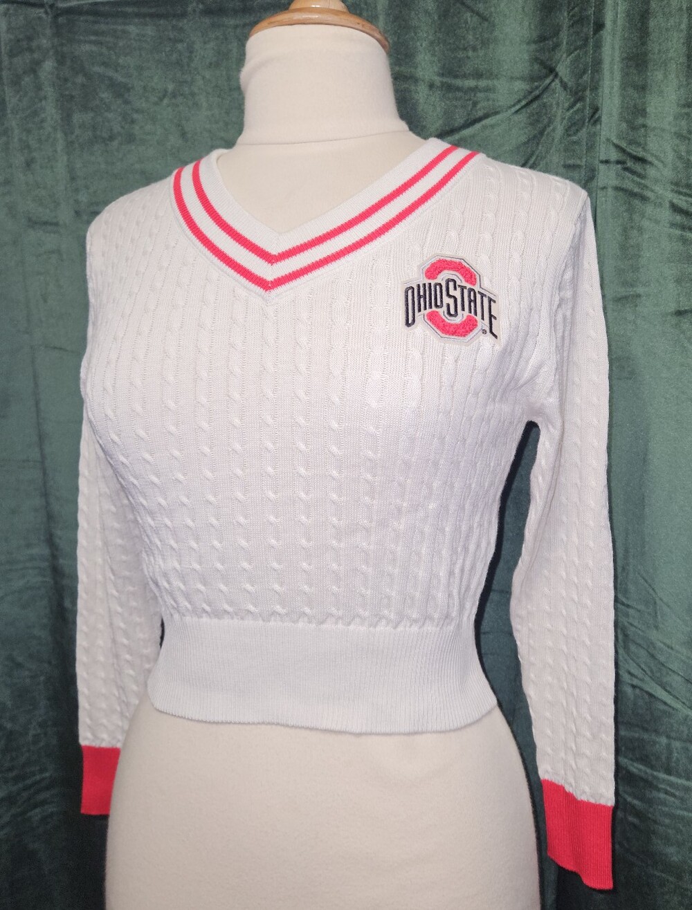 Garb Team Ohio State Cable Knit Sweater